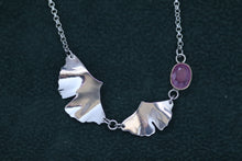 Load image into Gallery viewer, Ginkgo Statement Necklace in Gold and Sterling Silver