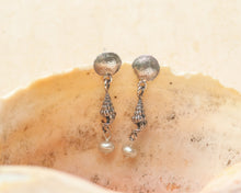 Load image into Gallery viewer, Pearl Shell Earrings in Silver