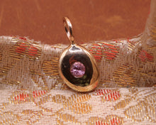 Load image into Gallery viewer, Pink Spinel Gold Stone Pendant Charm in Gold