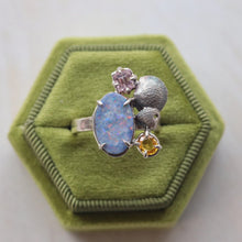 Load image into Gallery viewer, Shell Mosaic Ring in Silver