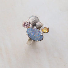Load image into Gallery viewer, Shell Mosaic Ring in Silver