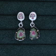 Load image into Gallery viewer, Cobble Stone Tourmaline Earring in Gold and Silver
