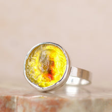 Load image into Gallery viewer, Glass Intaglio Ring in Sterling Silver
