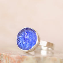 Load image into Gallery viewer, Glass Intaglio Ring in Sterling Silver
