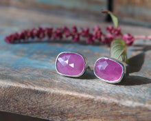 Load image into Gallery viewer, Pink Sapphire Studs

