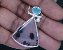 Load image into Gallery viewer, Opal and Agate Necklace in Sterling Silver
