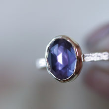 Load image into Gallery viewer, Alexandrite Ring in gold and Sterling Silver
