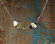 Load image into Gallery viewer, Ginkgo Statement Necklace in Gold and Sterling Silver
