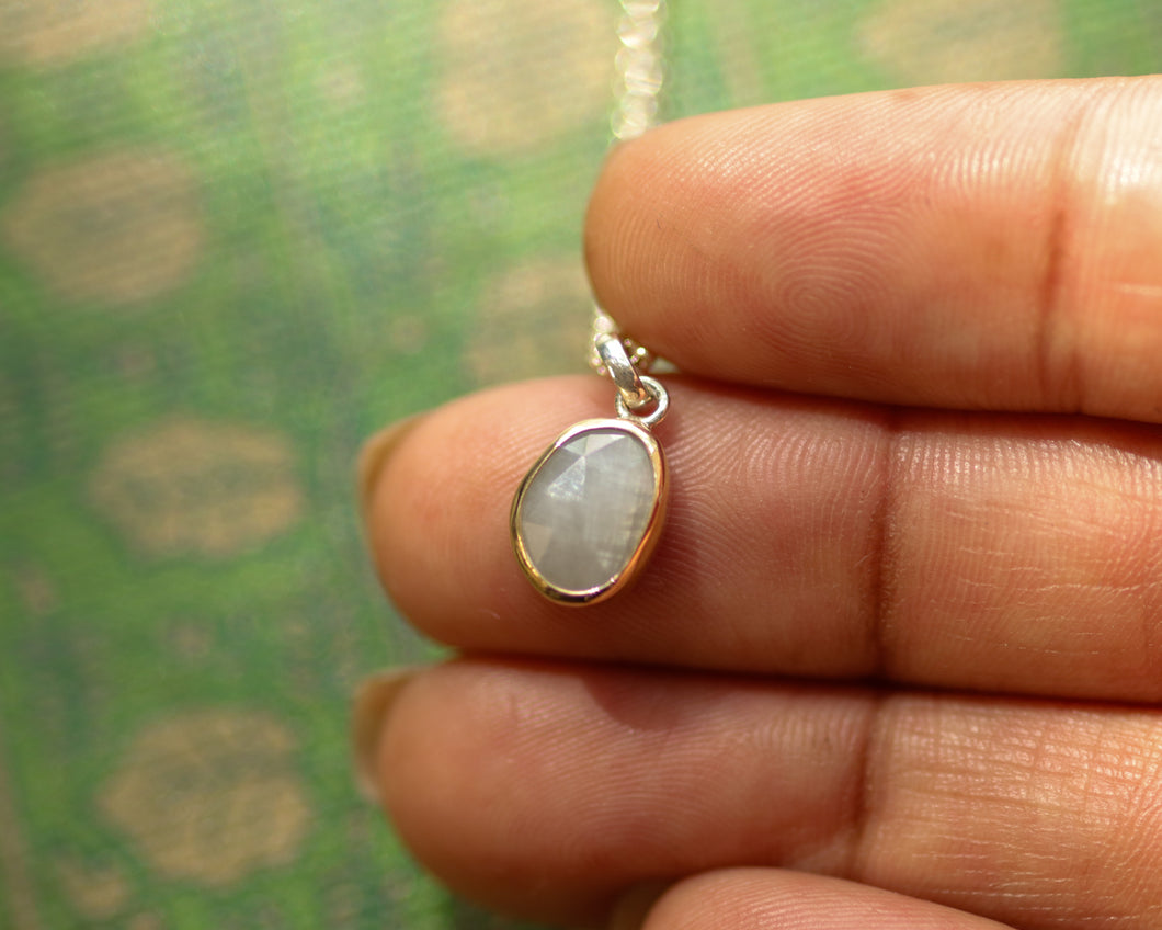 Silver Sapphire necklace