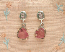 Load image into Gallery viewer, Tourmaline Earring in Gold and Silver
