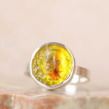 Load image into Gallery viewer, Glass Intaglio Ring in Sterling Silver
