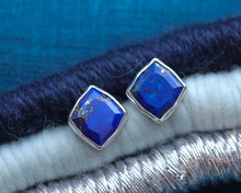 Load image into Gallery viewer, Sterling Silver Lapis Lazuli Stud Earrings

