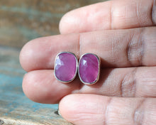 Load image into Gallery viewer, Pink Sapphire Studs
