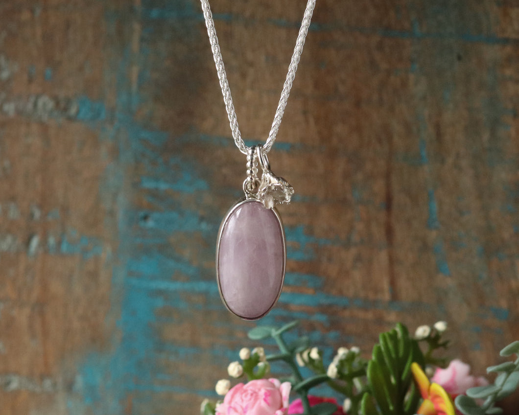 Kunzite Necklace in Sterling Silver