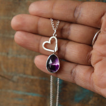 Load image into Gallery viewer, Amethyst Heart Necklace
