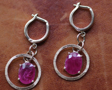 Load image into Gallery viewer, Gold Ruby Halo Earrings
