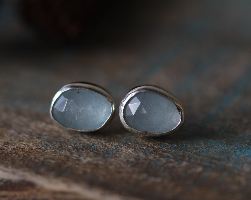 Aquamarine Stud Earrings