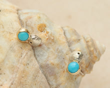 Load image into Gallery viewer, Turquoise Shell Studs in Gold and Silver
