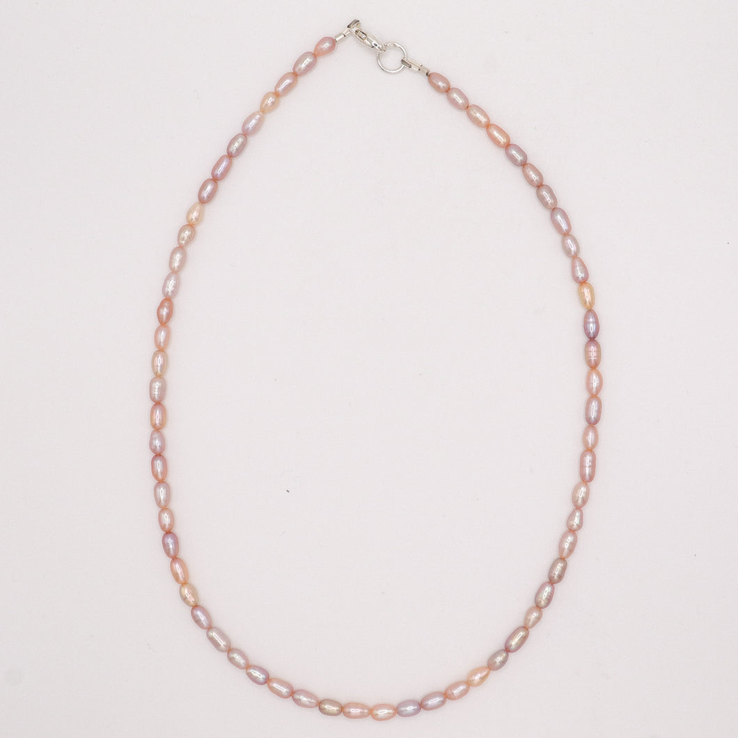 Peach Pearl Bead Necklace