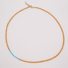 Load image into Gallery viewer, Spessartine and Turquoise Beaded Necklace
