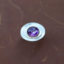 Load image into Gallery viewer, Glass Amethyst Soleil Ring- Size 7
