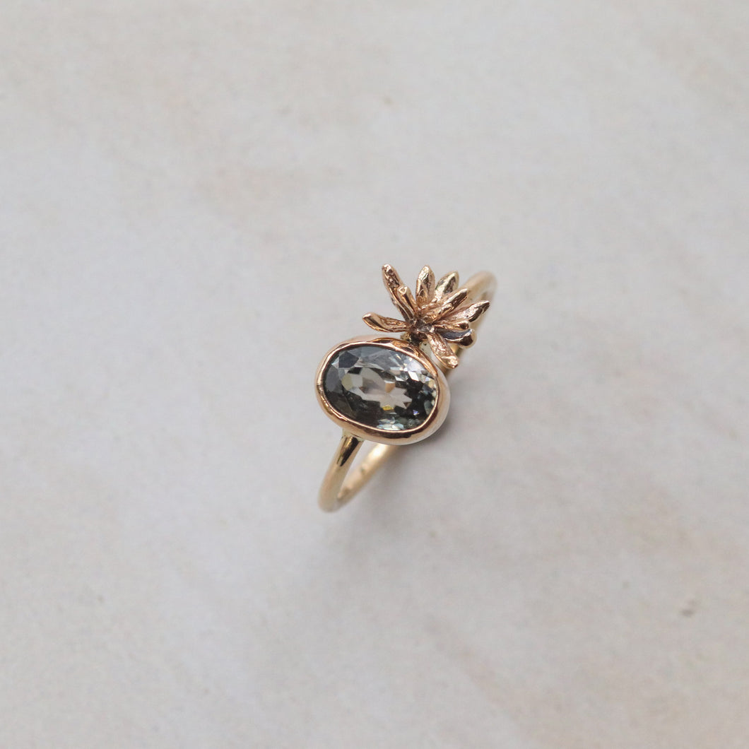 Blue Topaz Ring in Gold