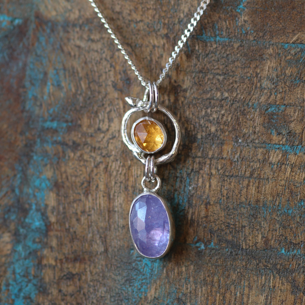 Sterling Silver and Tanzanite Necklace