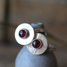 Load image into Gallery viewer, Sterling Silver Garnet Compass Ring
