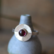 Load image into Gallery viewer, Sterling Silver Garnet Compass Ring
