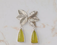 Load image into Gallery viewer, Idocrase Foliage Dangle Earrings in Sterling Silver
