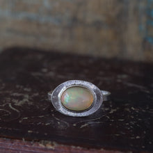 Load image into Gallery viewer, Gold and Silver Ethiopian Opal Soleil Ring
