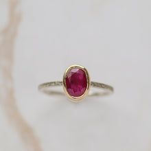 Load image into Gallery viewer, Ruby Ring in Gold and Silver
