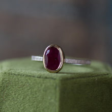Load image into Gallery viewer, Ruby Ring in Gold and Silver
