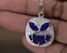 Load image into Gallery viewer, Sterling silver and Lapiz lazuli Angry Face I
