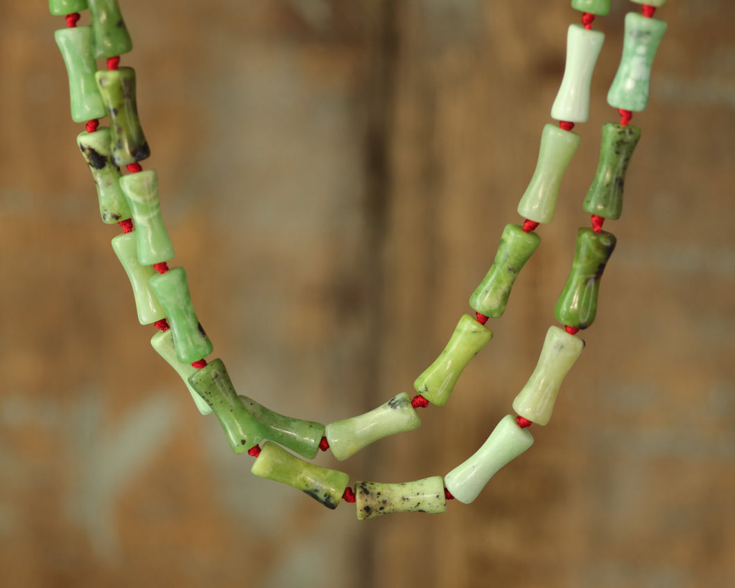 Chrysoprase Bamboo Necklace