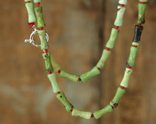 Load image into Gallery viewer, Chrysoprase Bamboo Necklace
