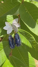 Load and play video in Gallery viewer, Sapphire Foliage Dangle Earrings in Sterling Silver
