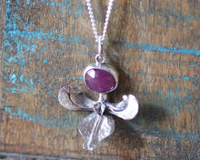Load image into Gallery viewer, Pink Sapphire Orchid  Necklace
