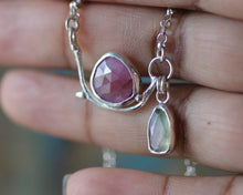 Load image into Gallery viewer, Pink Sapphire and Tourmaline Necklace
