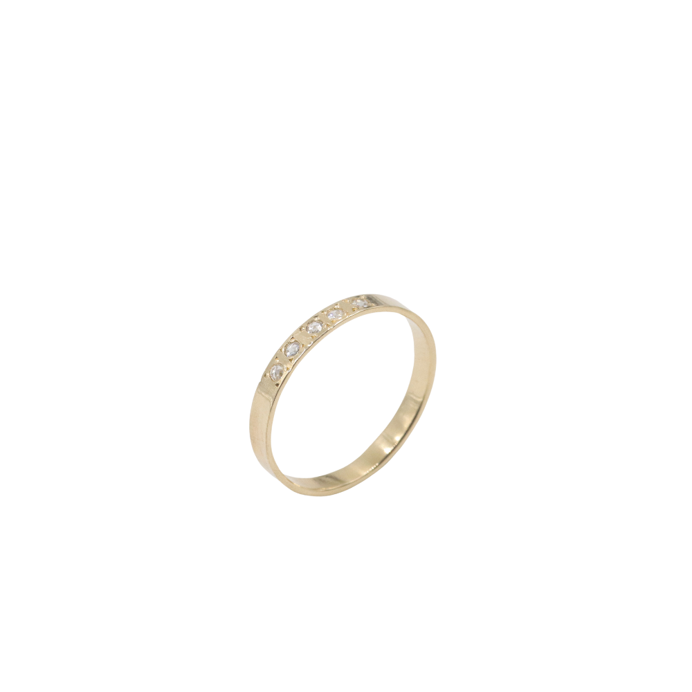Gold and Diamond Padoo Ring Sz 6-6.25