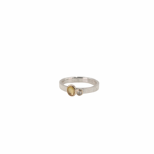 Load image into Gallery viewer, Gold and Silver Sapphire and Diamond Twin Isle Ring - Size
