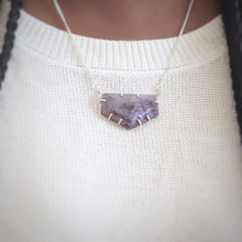 Load image into Gallery viewer, Sterling Silver Ruby Shield Necklace
