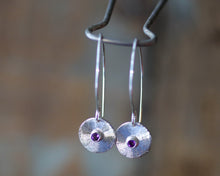Load image into Gallery viewer, Sterling Silver Amethyst Soleil Dangle earring

