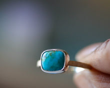 Load image into Gallery viewer, Sterling Silver Turquoise Ring Size 6.5
