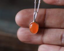 Load image into Gallery viewer, Sterling silver and Gold Carnelian Necklace
