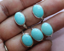 Load image into Gallery viewer, Sterling Silver Fox Turquoise Rings -Size 7.75
