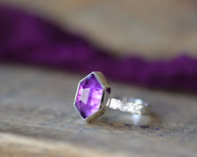 Load image into Gallery viewer, Sterling Silver Amethyst Ring - Size 7.25

