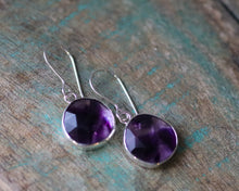Load image into Gallery viewer, Sterling Silver Atomic Amethyst Earrings
