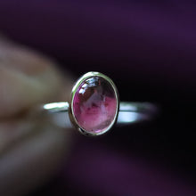 Load image into Gallery viewer, Gold and Sterling Silver Tourmaline Ring- Size 6.25
