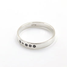 Load image into Gallery viewer, Black Diamond Stacking Ring- Size 8.25
